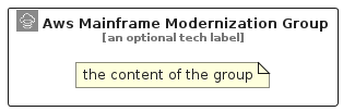 illustration for AwsMainframeModernizationGroup