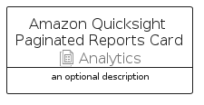 illustration for AmazonQuicksightPaginatedReportsCard