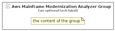 illustration for AwsMainframeModernizationAnalyzerGroup