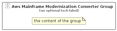 illustration for AwsMainframeModernizationConverterGroup