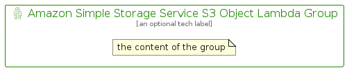 illustration for AmazonSimpleStorageServiceS3ObjectLambdaGroup