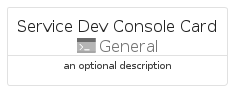 illustration for ServiceDevConsoleCard