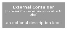 illustration of c4model/Element/ExternalContainer