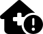 illustration of fontawesome-6/Solid/HouseMedicalCircleExclamation