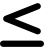 illustration of fontawesome-6/Solid/LessThanEqual