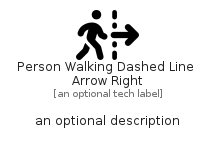 illustration for PersonWalkingDashedLineArrowRight