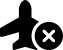 illustration of fontawesome-6/Solid/PlaneCircleXmark