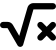 illustration of fontawesome-6/Solid/SquareRootVariable