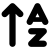 illustration of fontawesome/Solid/ArrowUpAZ