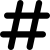 illustration of fontawesome/Solid/Hashtag