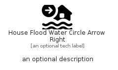illustration for HouseFloodWaterCircleArrowRight