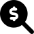 illustration of fontawesome/Solid/MagnifyingGlassDollar