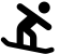 illustration of fontawesome/Solid/PersonSnowboarding