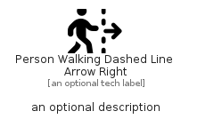 illustration for PersonWalkingDashedLineArrowRight