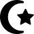 illustration of fontawesome/Solid/StarAndCrescent