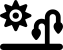 illustration of fontawesome/Solid/SunPlantWilt