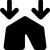 illustration of fontawesome/Solid/TentArrowsDown