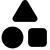 illustration of fontawesome/Solid/TriangleCircleSquare