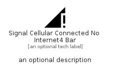 illustration for SignalCellularConnectedNoInternet4Bar